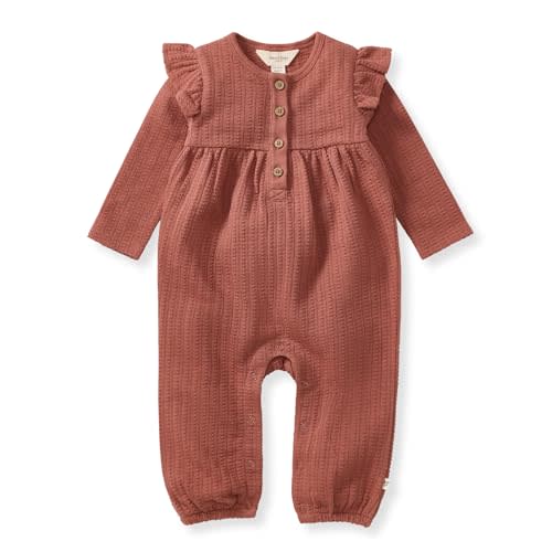 Burt's Bees Baby baby-girls Jumpsuit - 100% Organic Cotton, One-piece Coverall Outfit for Sizes Newborn to 24 Months