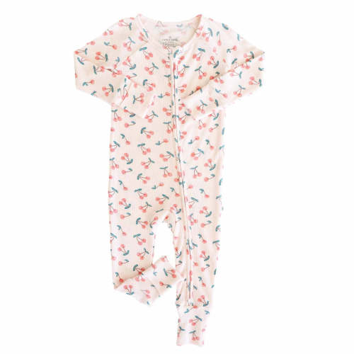 Fruit Bamboo Waffle Convertible Zip Rompers