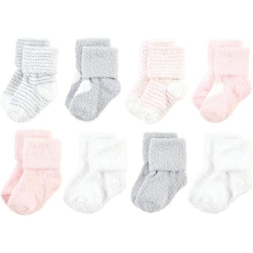 Hudson Baby Baby Girls' Cotton Rich Newborn and Terry Socks