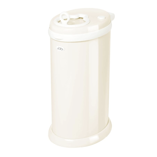 Ubbi Steel Diaper Pail, Odor Locking, No Special Bag Required, Award-Winning, Registry Must-Have, White