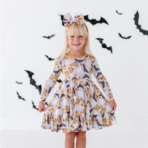 Hide and Ghost Seek Girls Dress & Shorts Set