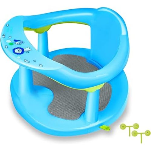 Baby Bath Seat for Babies 6 Months & Up/Integrated Non-Slip Mat/Infant Bath Seat Ring for Sitting Up in The Tub with Suction Cups (Inapplicable to Textured Tub)