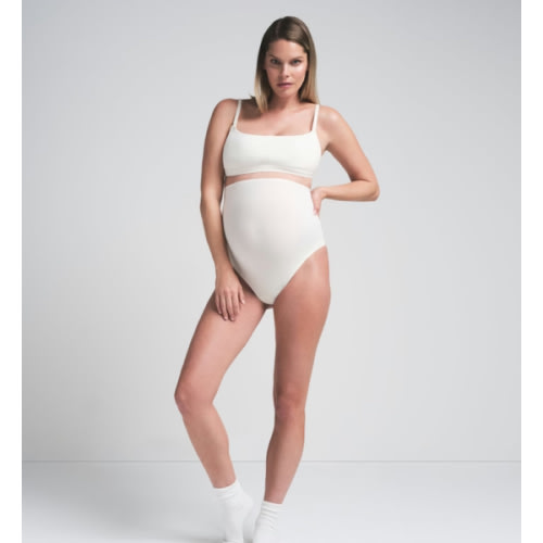 COTTON JERSEY MATERNITY NURSING SCOOP BRALETTE | MARBLE | SKIMS