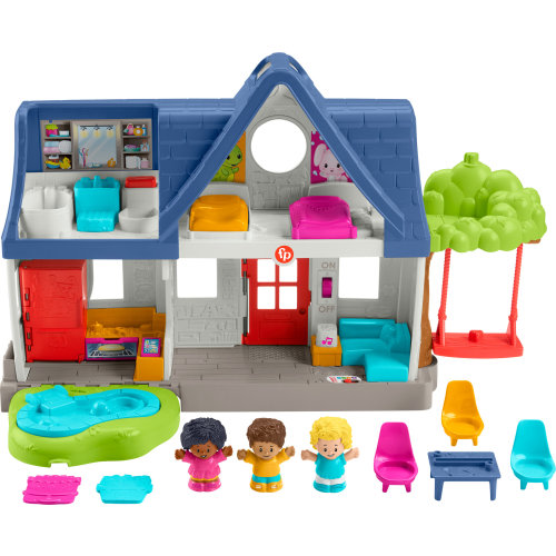 Fisher-Price Little People Friends Together Play House Toddler Learning Playset, 10 Pieces