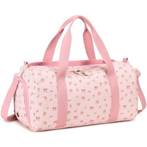 BTOOP Duffle Bag for Gym Sports Women Girls Workout Travel Bag Weekender with Shoe Compartment and Wet Pocket