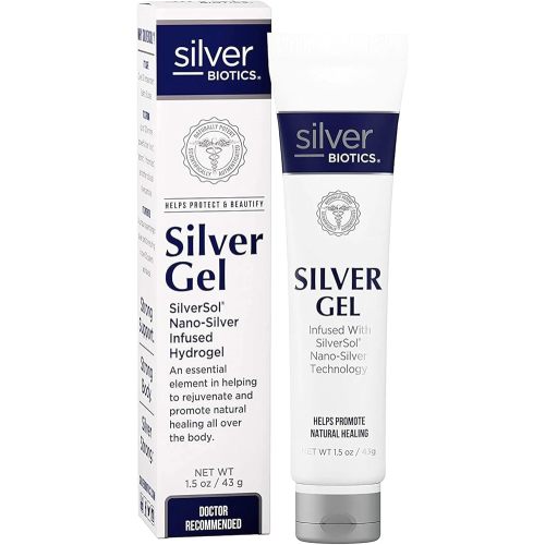 American Biotech Labs Silver Biotics Colloidal Silver Gel NanoSilver 20 PPM Soothing Skin Gel | Versatile 1.5 oz for Skin Comfort and Wellness