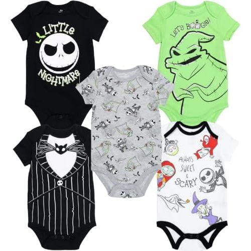 Disney Nightmare Before Christmas Sally Jack Skellington Baby Bodysuits 0-3mos
