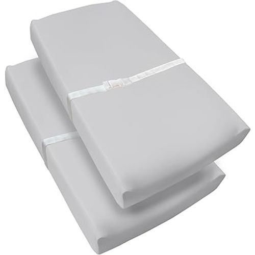 BreathableBaby Waterproof Cover, for 32" x 16"/81 x 41 cm Changing Pad, Gray (2-Pack)