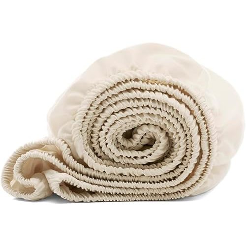 Boll & Branch Signature Hemmed Fitted Crib Sheet - One Size, Natural - Toxin-Free, Soft 100% Organic Cotton - Top-Stitched Elastic Band, Secure Fit