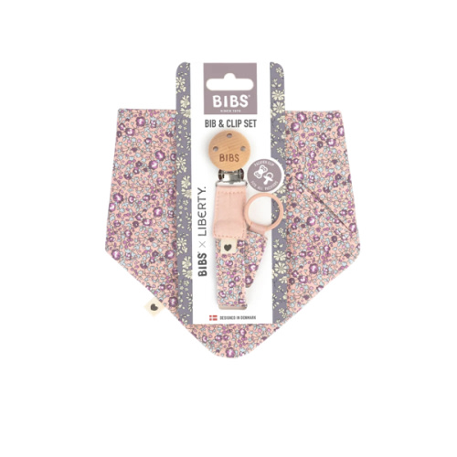 BIBS x LIBERTY Bib & Clip Set Eloise - Blush – Bibsworld store US