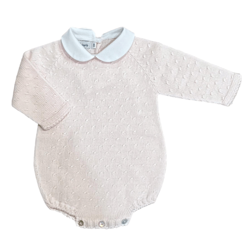 Pink Diagonal Pattern Collared Bubble