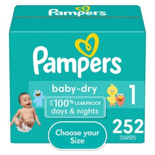 Pampers Baby Dry One-Month Supply Diapers Sizes: 1-6 - Sam's Club