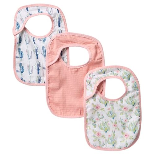 MODERN BABY Muslin Bibs for Baby Girl Infants & Babies 3 Pack Cactus Bibs