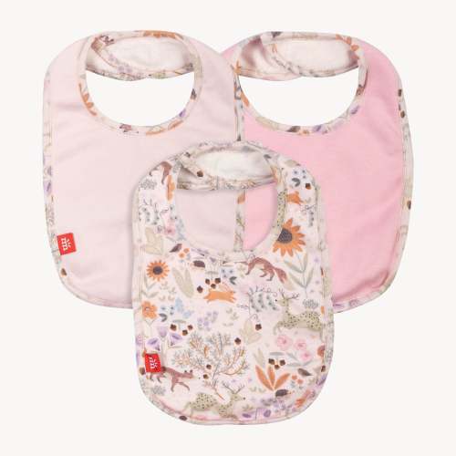 garden of dreams modal magnetic stay dry infant bib 3-pack – Magnetic Me