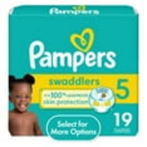 Pampers Swaddlers Baby Diapers Size 5, 19 Count (Select for More Options)