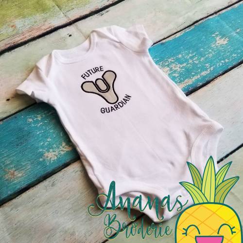 Destiny 2 Future Guardian - Embroidery Baby Bodysuit. Geek, Fandom, Kids T-Shirt, Videogames Baby Shower Gift, All Ages, Made to Order.