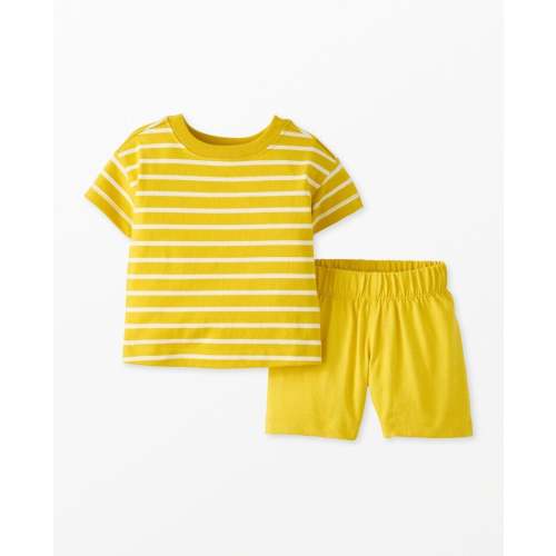 Baby Relaxed Fit Striped T-Shirt & Shorts Set