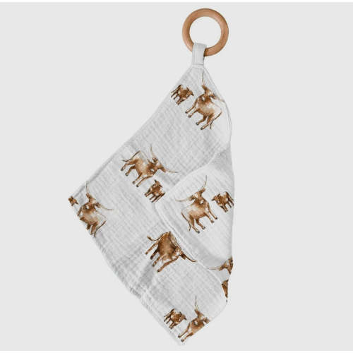 Longhorn teether / mini blanket