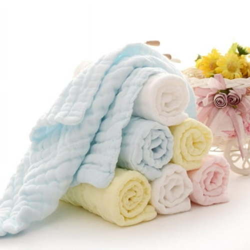 10PCS Muslin Cotton Baby Towel Soft Baby Bath Towel Multicolor Washcloths and Towels
