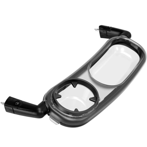 Snack Tray Fits for UPPAbaby Vista/Vista V2/Vista V3/Cruz/Cruz V2/ RumbleSeat/RumbleSeat V2, Stroller Tray with Cup Holder & Recessed Bowl, Dishwasher Safe, Quick Attachment, Folds with Stroller, Grey