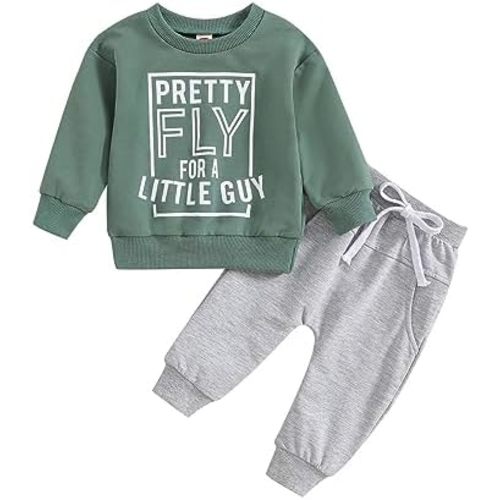 Toddler Boys Long Sleeve Letter Print Tops And Pants 3PCS Child Kids Set&Outfits Modern Baby Boy Clothes