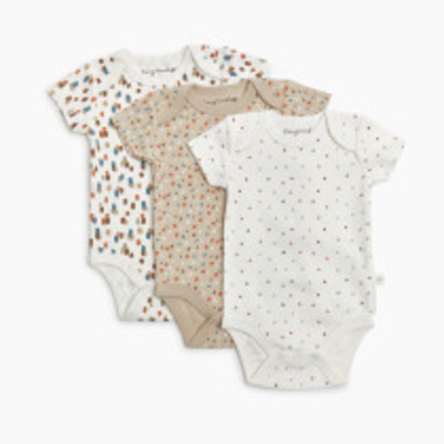 Tiny Kind 3 Pack Assorted Bodysuits - Assorted Neutrals, 3-6 M