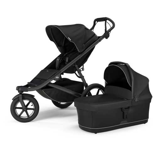 Thule Urban Glide Jogging Stroller with + Bassinet Bundle - Black