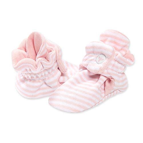 Burt's Bees Baby Booties, Organic Cotton Adjustable Infant Sock