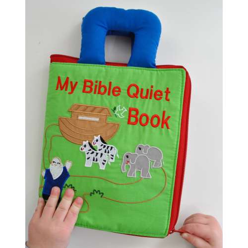 My Bible Quiet Book Church Activity Cloth Toddler Kids Busy Book Stories of Jesus, Noah, Moses, & More by My Growing Season Personalize