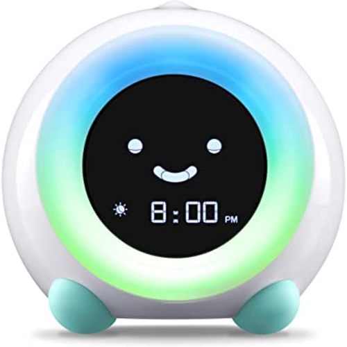 LittleHippo Mella: Ready to Rise Children's Sleep Trainer, Night Light, Sound Machine and OK to Wake Alarm Clock for Toddlers and Kids - Arctic Blue