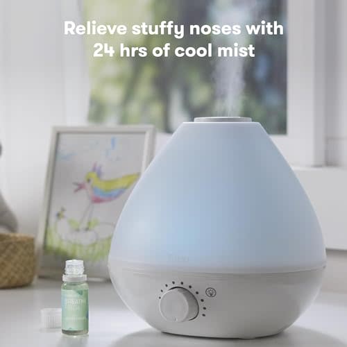 Frida Baby 3-in-1 Humidifier + Diffuser + Nightlight Bundle with Natural Sleep and Breathe Vapor Drops