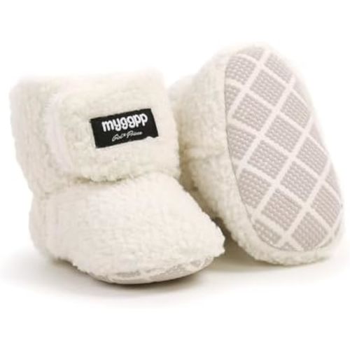 Ohwawadi Infant Baby Boots Boys Girls Cozy Fleece Slippers Snow Boots Winter Baby Girl Shoes Warm Baby Crib Footwear for Newborn Toddlers