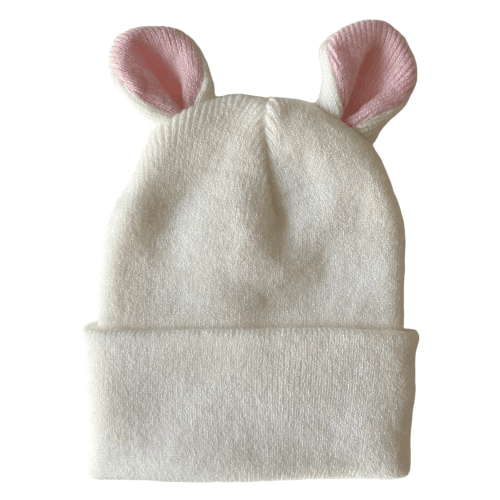 Baby's First Hat®, Warm White/Petal Pink Bunny