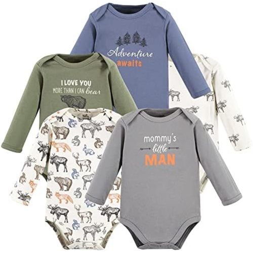 Touched by Nature baby-girls Organic Cotton Long-sleeve Bodysuits
