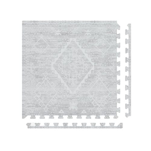 Baby Play Mat – 4x8 Gray Ula – Set of 8 Tiles – Cushioned EVA Foam Play Mat for Floor, Soft Interlocking Baby Crawling Mats for Hard Floors