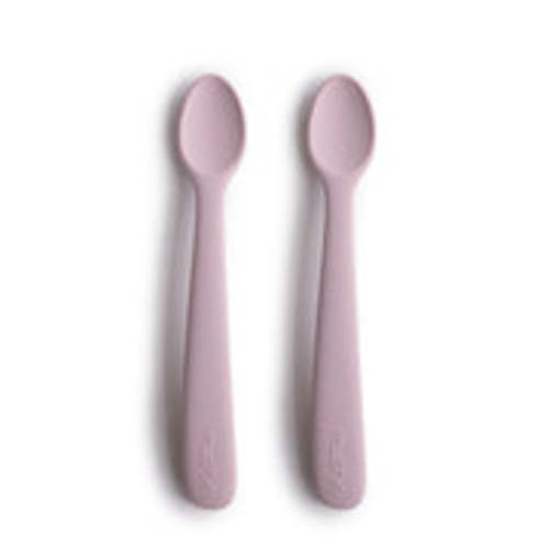 Baby Silicone Feeding Spoons (Blush/Shifting Sand) 2-Pack – Mushie
