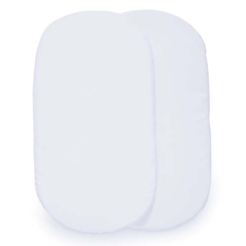 Delta Children Bassinet Sheet Set, 2-Pack Fits Simmons Kids Bassinet: 25502, White
