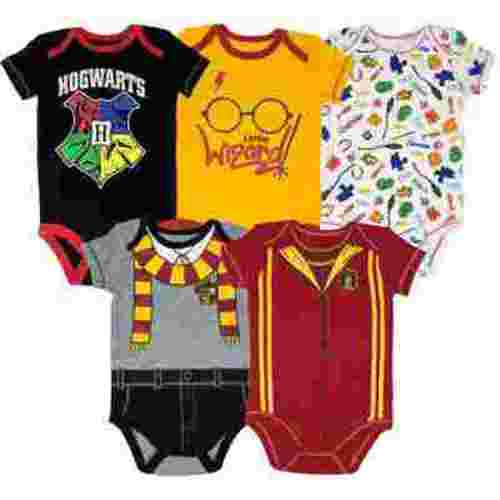Harry Potter Newborn Baby Boys 5 Pack Bodysuits Newborn to Infant
