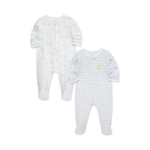 Little Me Ducks 2-Pack Assorted Organic Cotton Footies | Nordstromrack