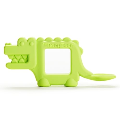 Baby Toon™ Alligator Silicone Teething Spoon in Lime