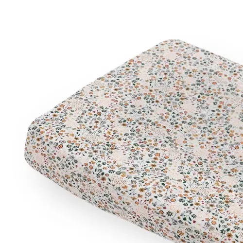 Little Unicorn Premium Changing Pad Cover | Extra Soft & Breathable Muslin Fabric (Pressed Petals)
