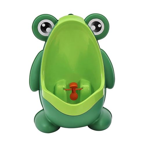 2025 Frog Pee Training Cute Frog Potty Training Urinal Large Capacity Toddler Boys Standing Urinal Frog Shape Toilet Training Pee Stand with Adjustable Height for Nursery Home Toilet (Green)