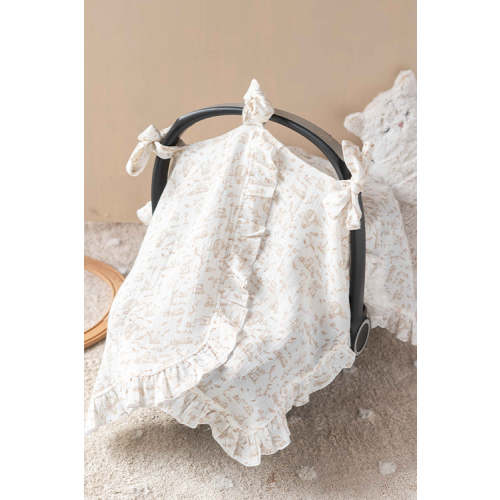 Stroller Cover - Toile De Jouy / Beige