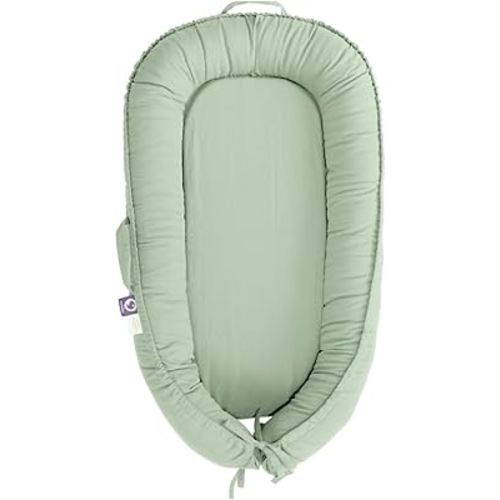 Infant Lounger, Baby Nest Cover for Baby Girls & Boys, Newborn Essentials for Baby 0-12 Months, 100% Cotton Breathable, Co Sleeper Portable Travel Bed (Spring_Green)