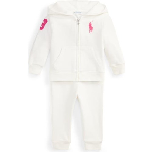 Big Pony Fleece Zip Hoodie & Joggers Set, 18M