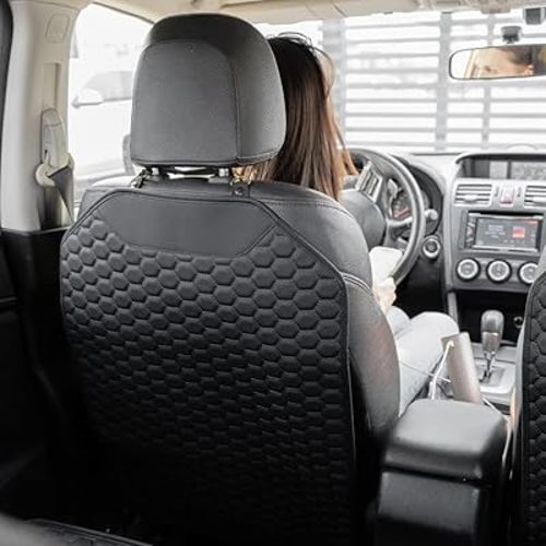 Kick Mat Back Seat Protector Black 1 pc - Car Back Seat Cover for Kids Feet - Waterproof & Sturdy Protector for Upholstery from Dirt, Mud, Scratches and Stain