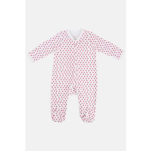 Infant Hearts Zipper Footie | 6-9m