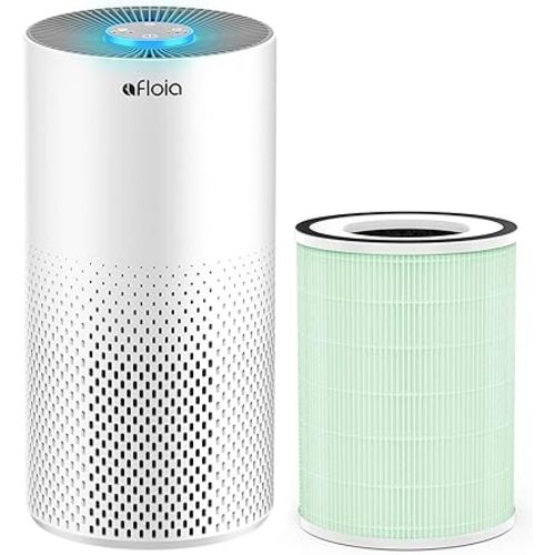 Afloia Air Purifiers for Home Bedroom Large Room Up to 1076 Ft², Kilo White, Afloia Toxin Remover Filter for Kilo, 1 Pack