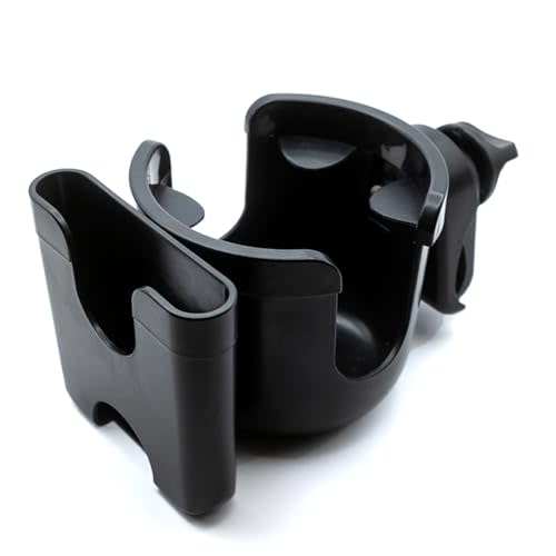ManiHam Stroller Cup Holder with Phone Holder, Universal Compatibility for Uppababy, Nuna, Doona Strollers, 2-in-1 Cup Phone Holder for Stroller, Wheelchair, Walker, Bike, Scooter