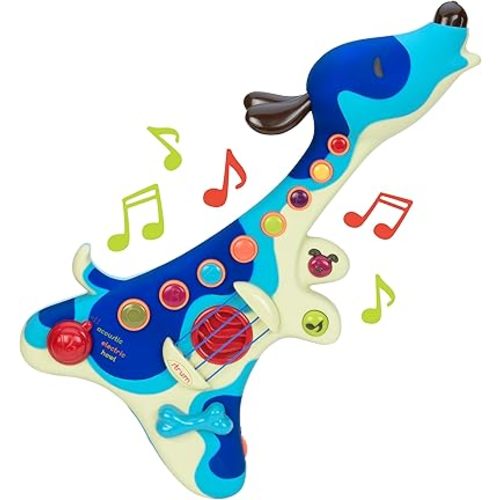 B. toys – Woofer – Interactive Dog Guitar – Musical Toys – 3 Music Modes – Big & Colorful Buttons – 2+ Years
